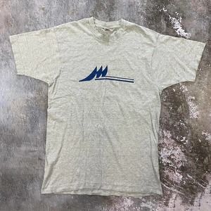 90s Sailboat Graphic Tee! Grey and Blue T shirt Size Large. Cottage Core
